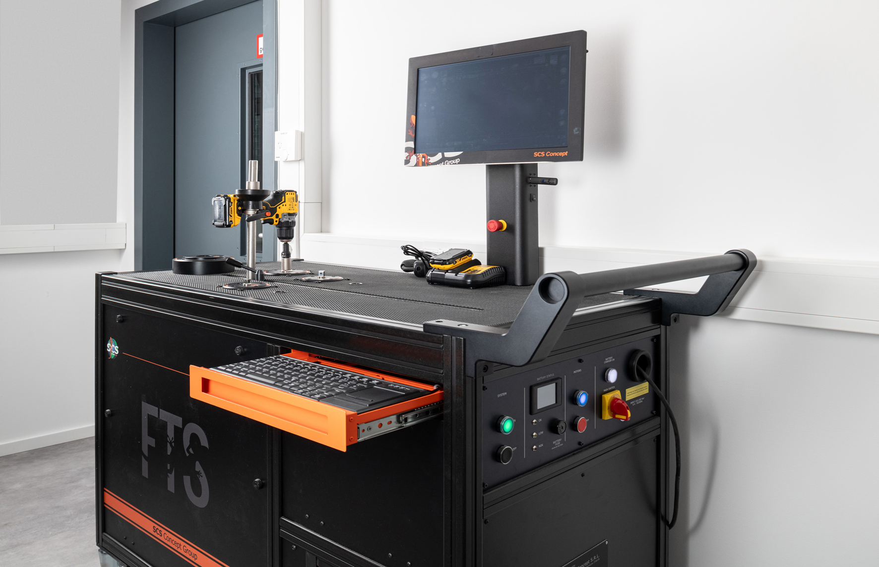 Torque test stand for cordless screwdrivers and drills