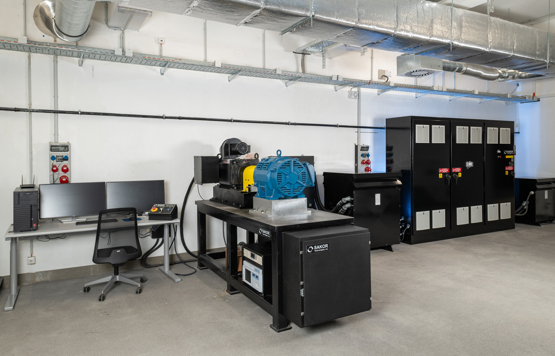 Motor test stand for industrial electric motors