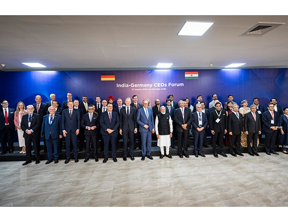 German-Indian CEO meeting with Chancellor Merz and Prime Minister Modi in Ahmedabad.
