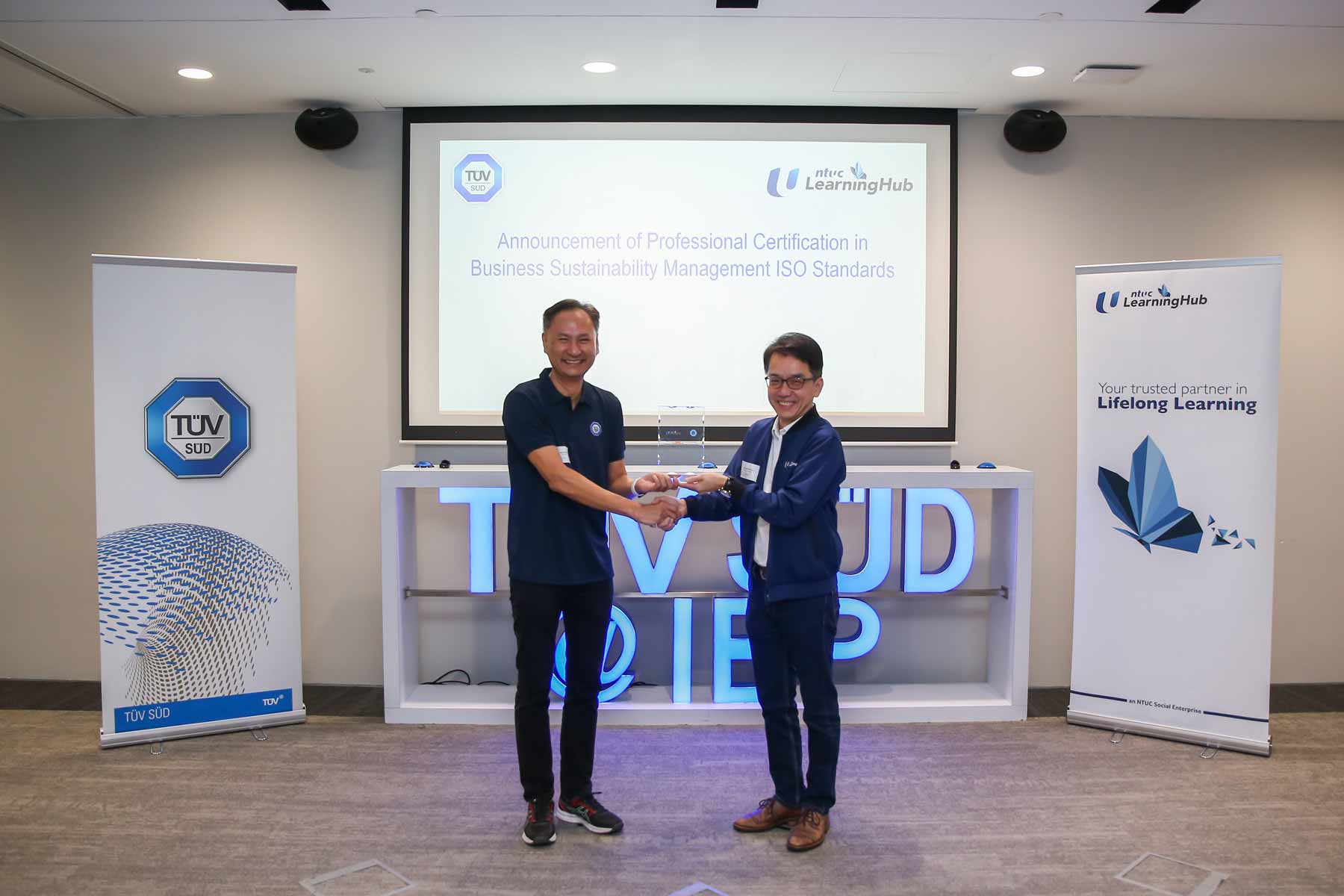 NTUC LearningHub and TÜV SÜD launch ISO sustainability pathway