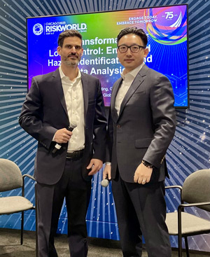 Podcast speakers shaking hands before talking about how AI is reshaping everything