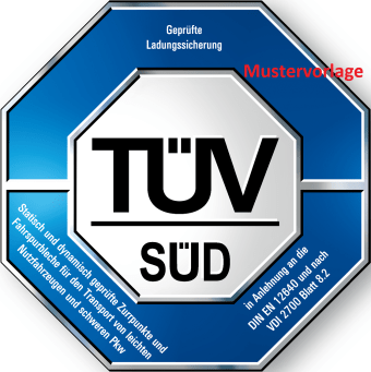 Geprüfte Ladungssicherung, statisch und dynamisch geprüfte Zurrpunkte und Fahrspurbleche für den Transport von leichten Nutzfahrzeugen und schweren PKW