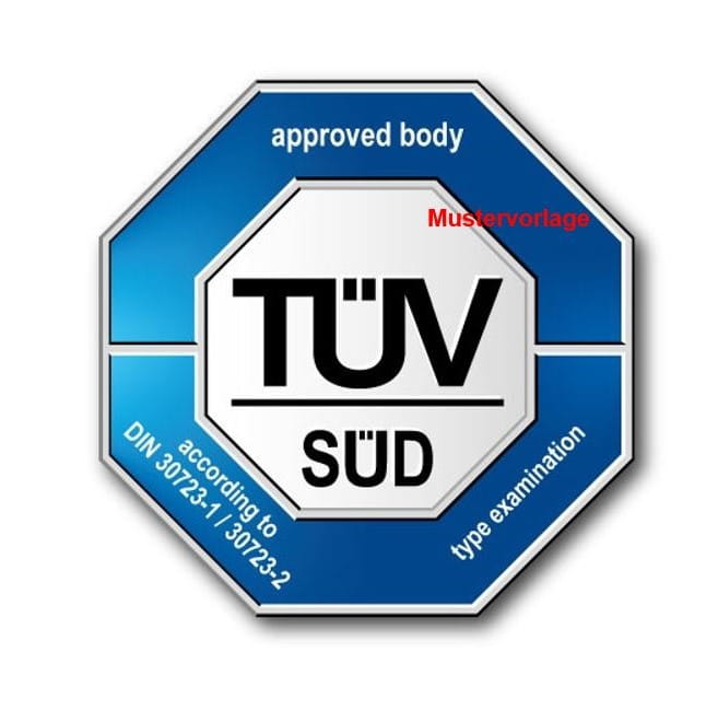 Das TÜV SÜD Prüfzeichen für DIN 30723 Geprüfter Aufbau