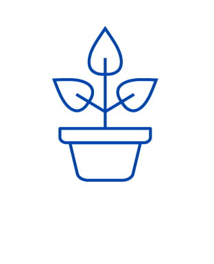 Icon, auf dem ein Blumentopf zu sehen ist