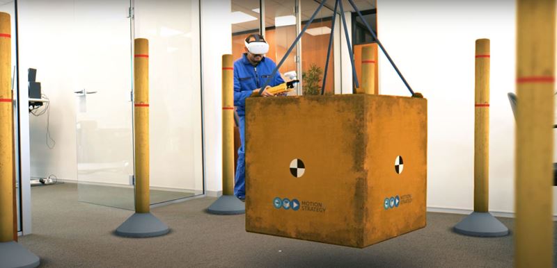 Völlig gefahrlos in einer virtuellen Umgebung die Bedienung eines Hallenkrans trainieren