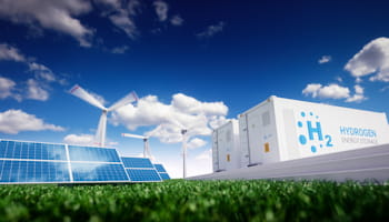 Grüner Wasserstoff und Solaranlage