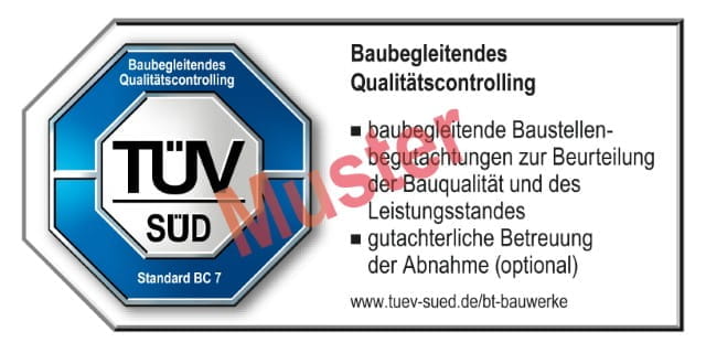 Prüfzeichen Baubegleitendes Qualitätscontrolling