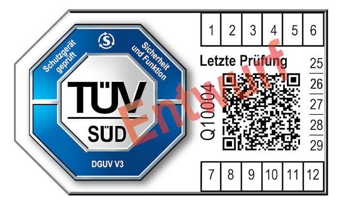 Prüfzeichen E18 - Schutzgerät geprüft - VDE-AR-N 4110