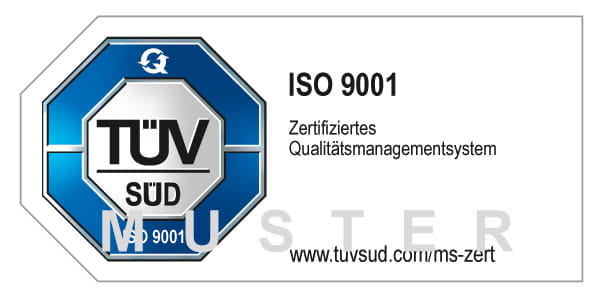 ISO 9001 Pruefzeichen Muster