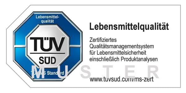 TMS Qualitaet Lebensmittel Pruefzeichen Muster