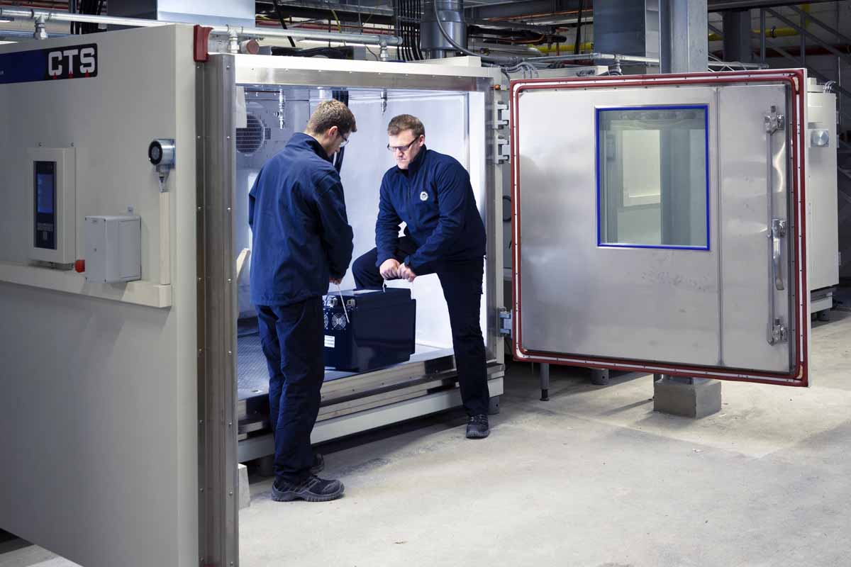 Umweltprüfungen für Batterien