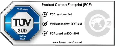 TÜV SÜD Prüfzeichen PCF