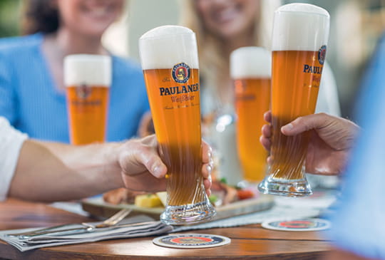 Sprechendes Weißbierglas
