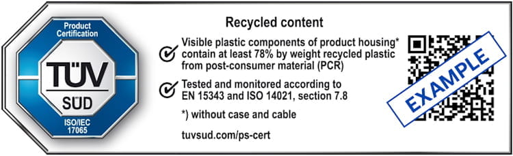 TÜV SÜD Prüfzeichen Recycled Content