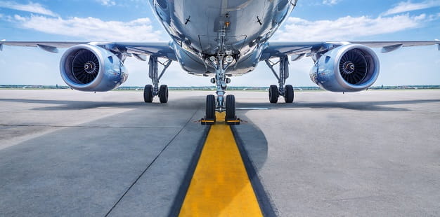 airplane on airport ground