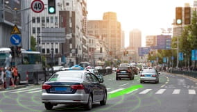 Automated vehicles driving on the road