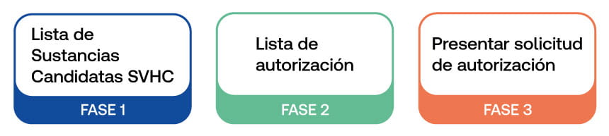 Fases proceso de autorizacion del reglamento REACH