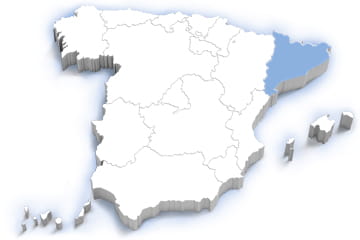itv barcelona, lleida i tarragona - mapa catalunya