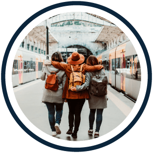 Asesoramiento en transporte publico en estación de tren