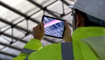 Ingeniero realizando la gestión de un proyecto BIM