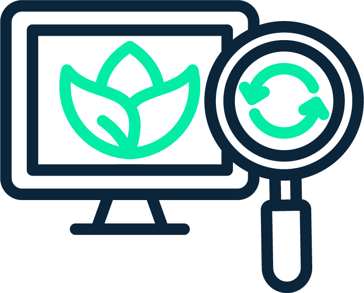 Icono de sostenibilidad ambiental