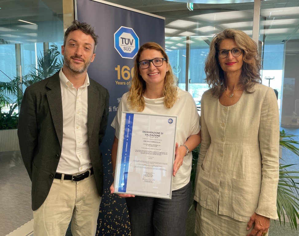 Consegna attestazione ad A2A