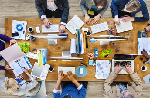 Business Team Members Around Table