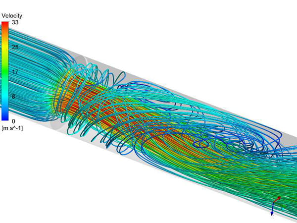 Buckled Orifice Plate Streamlines