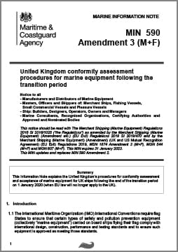Marine Information Note MIN 590 Issue 3