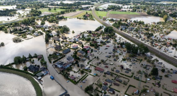 houses flooded due to hurricane