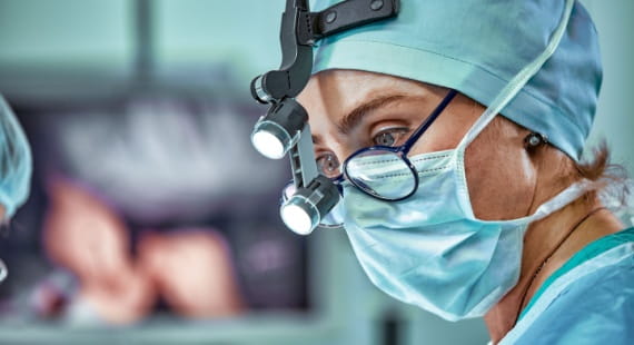 woman with medical gear