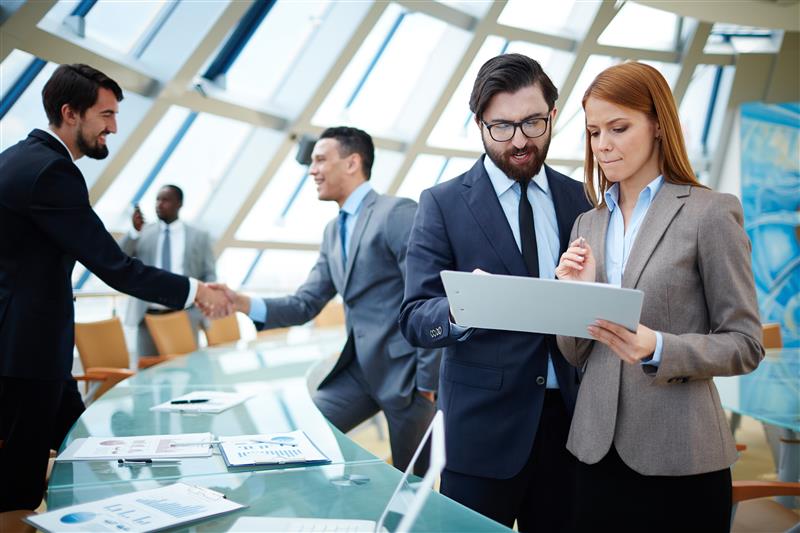 business people working together