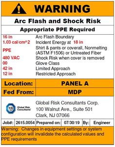 arc flash labels and arc flash sticker