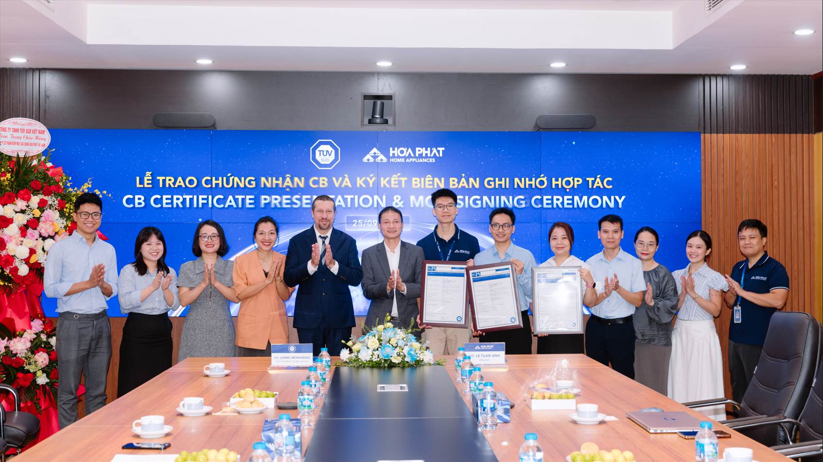 TUV SUD trao chứng nhận CB cho Hòa Phát Hà Nam