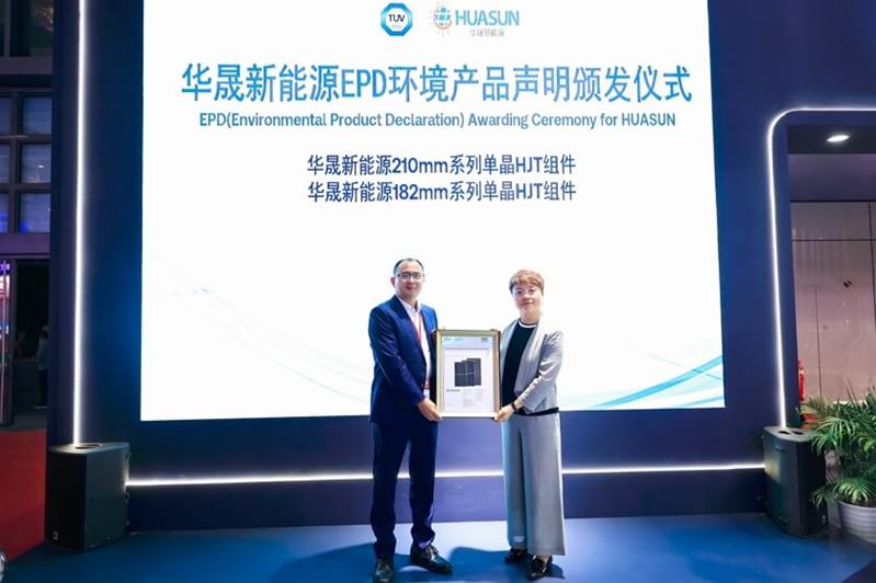 TÜV南德与华晟新能源双方合影