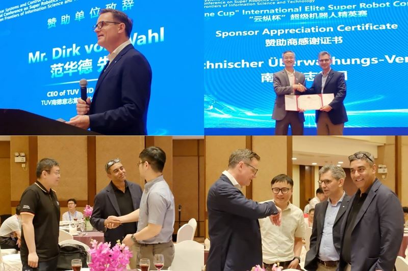TÜV南德管理团队出席晚宴及颁奖典礼,北亚区首席执行官范华德先生现场发表致辞