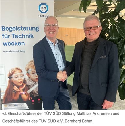 Weitere Spende des Vereins für TÜV SÜD Stiftung