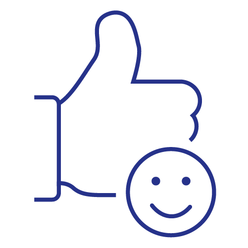 Icon Daumen hoch mit Smiley