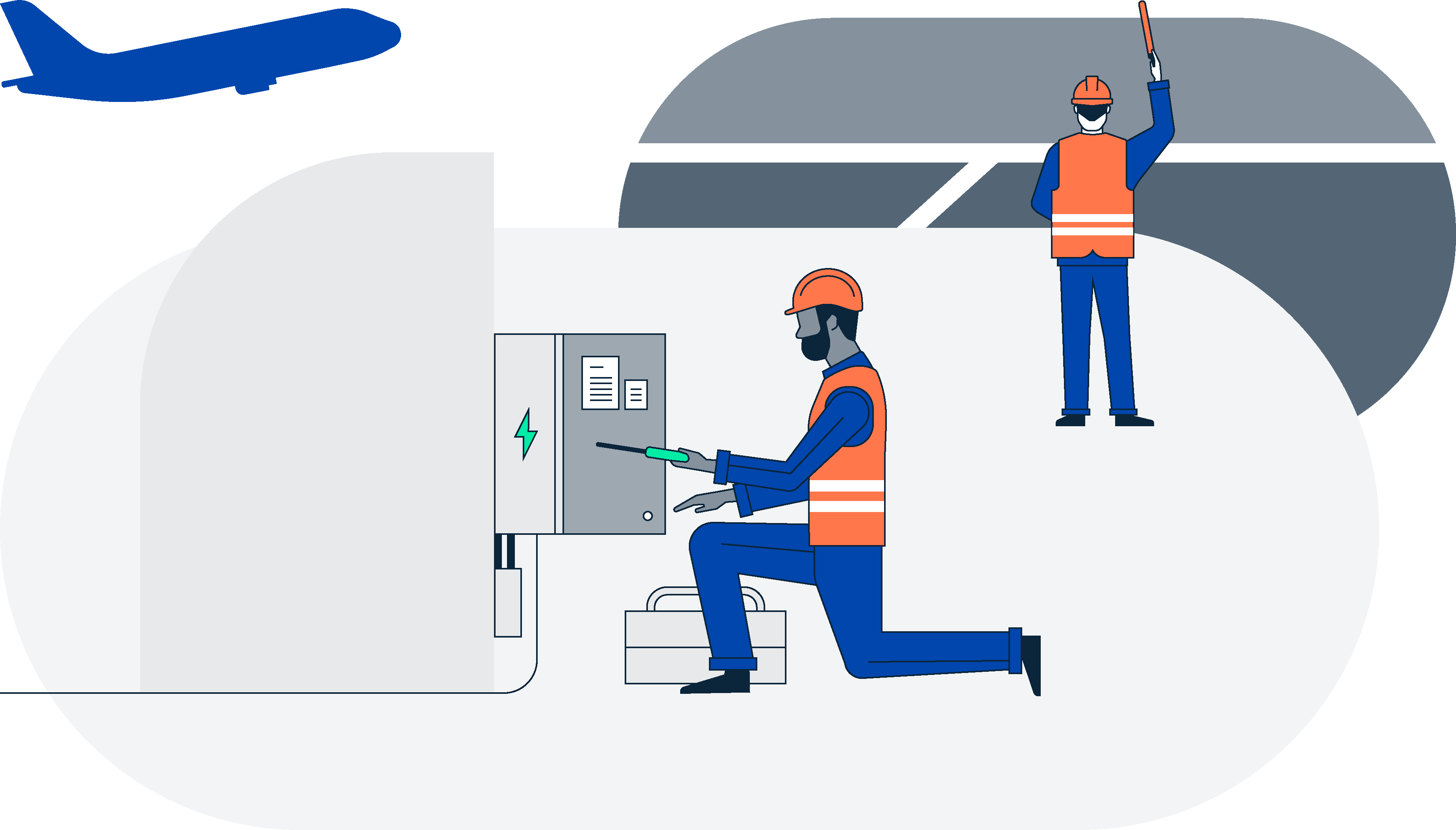 Illustration Rollfeld Flughafen