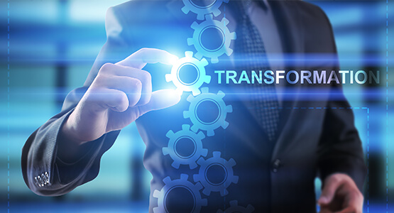 Transformation auf digitalem Screen