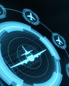 Flugzeuglage auf digitalem Screen
