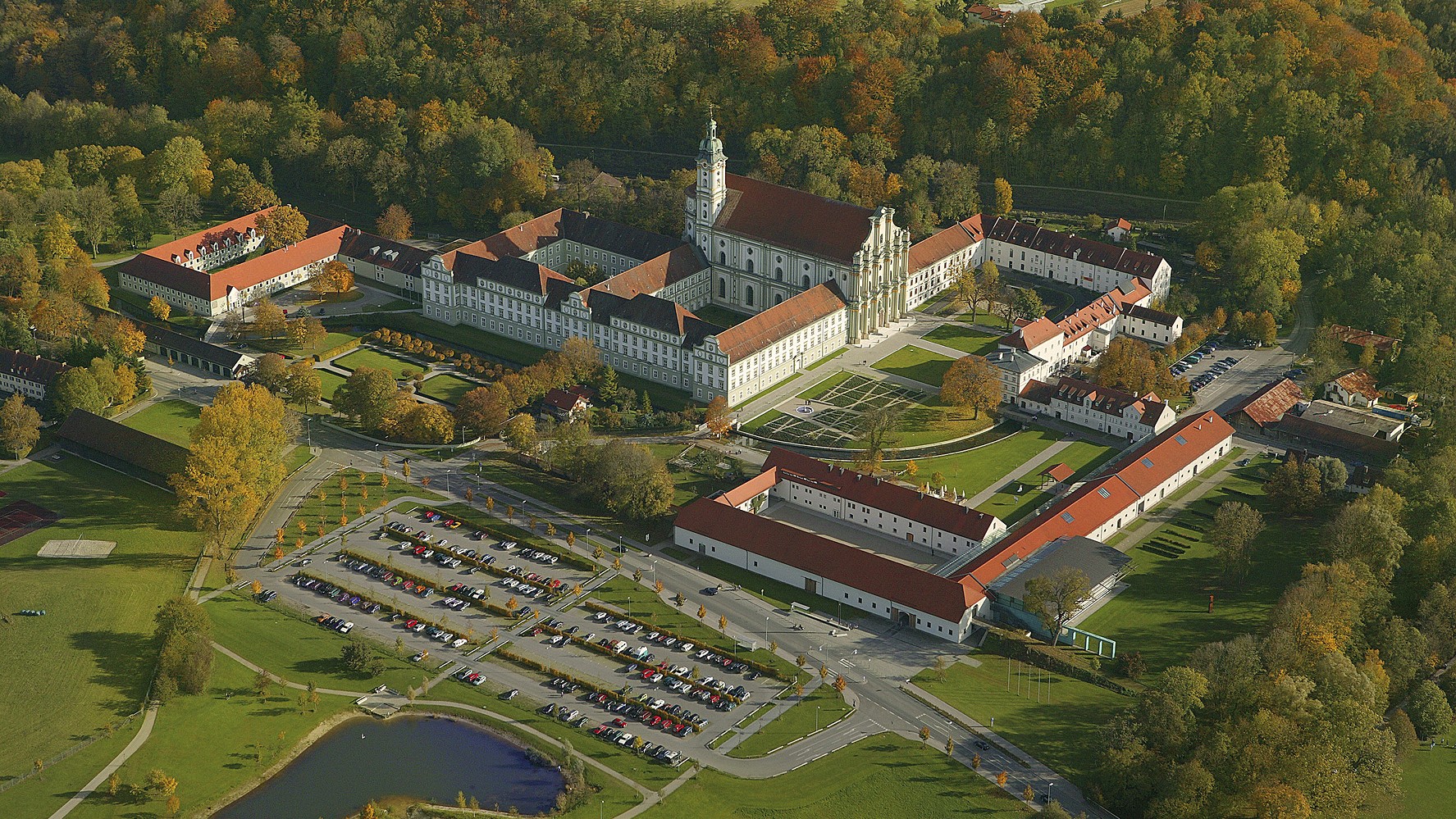 Aerial photograph of entire site