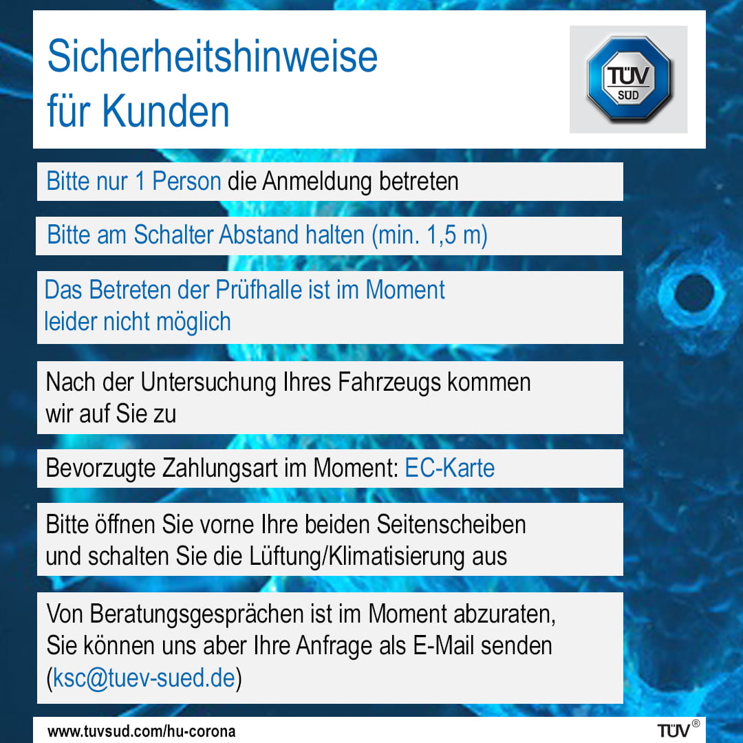 Hauptuntersuchung Hu Tuv Sud