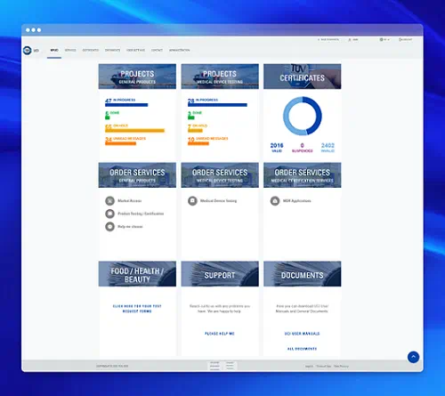 Universal customer interface dashboard